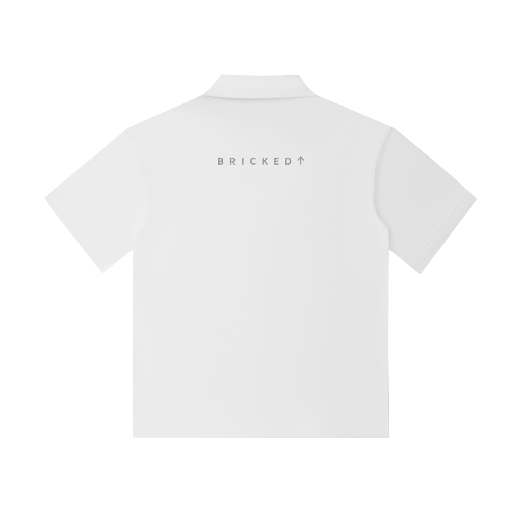 BRICKED Concrete Polo — Black Drop Shoulder Short Sleeve