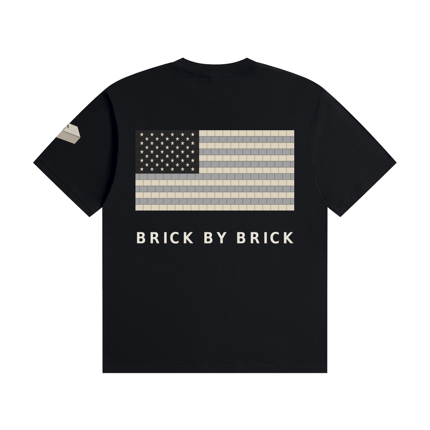 BRICKED Brick by Brick Flag Tee