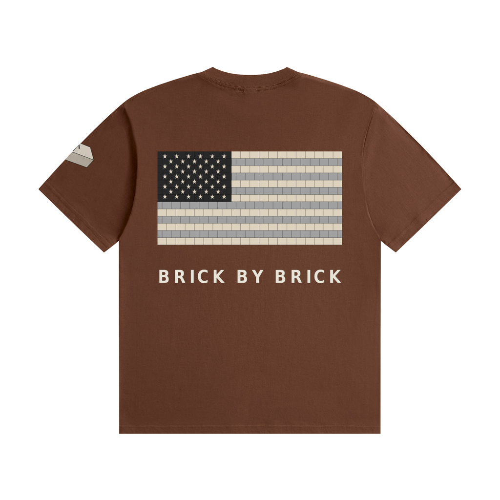 BRICKED Brick by Brick Flag Tee