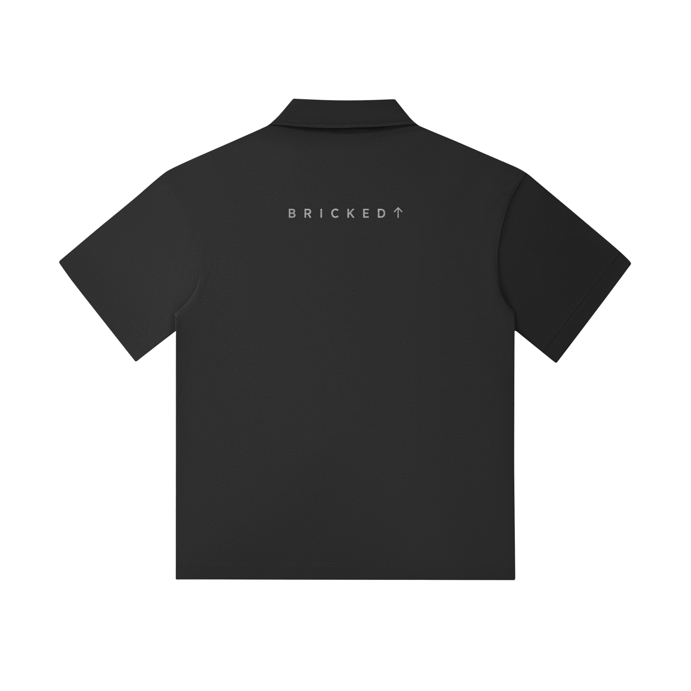 BRICKED Concrete Polo — Black Drop Shoulder Short Sleeve