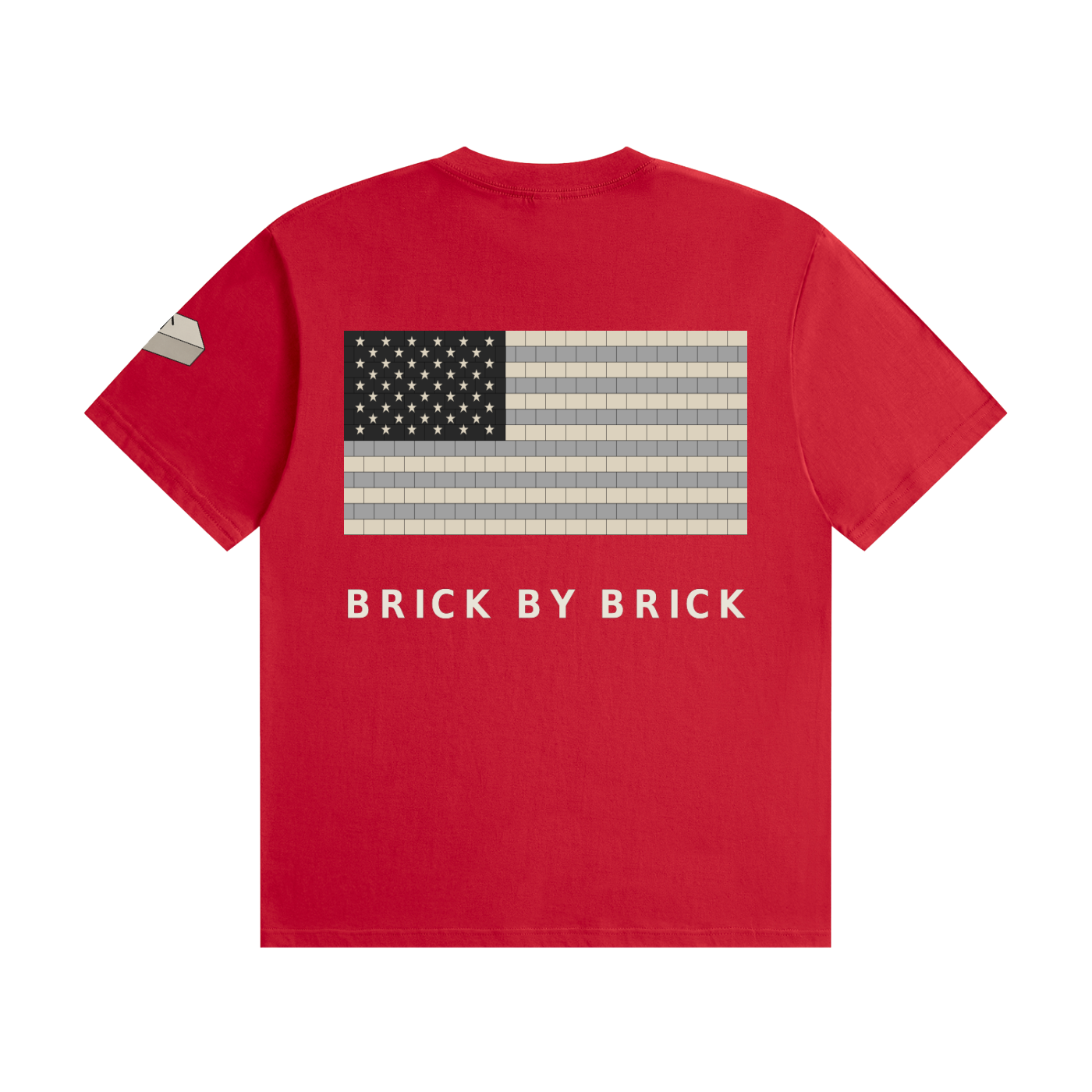 BRICKED Brick by Brick Flag Tee