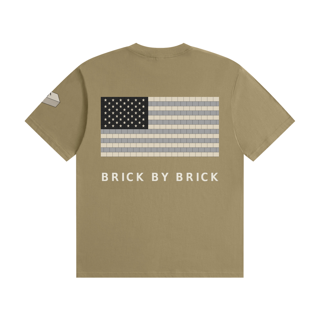 BRICKED Brick by Brick Flag Tee