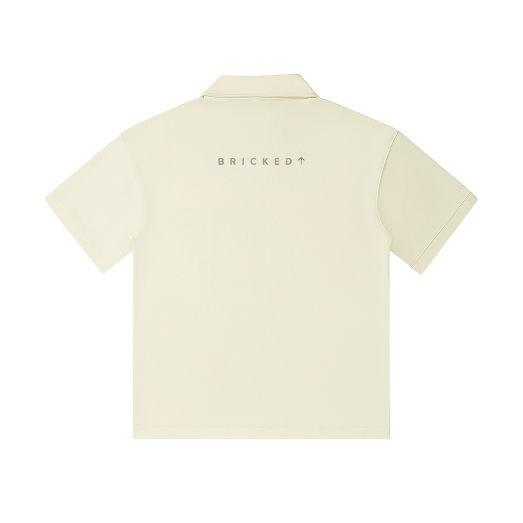 BRICKED Concrete Polo — Black Drop Shoulder Short Sleeve