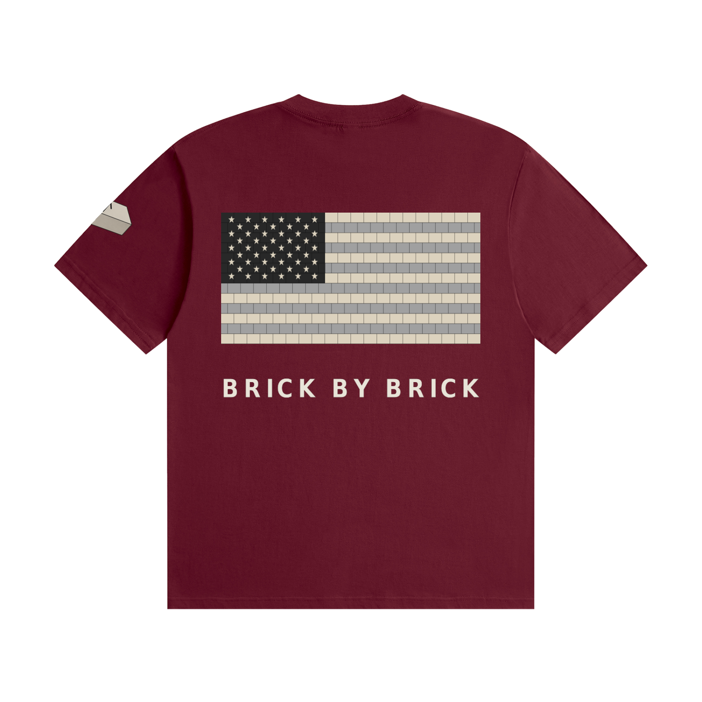BRICKED Brick by Brick Flag Tee
