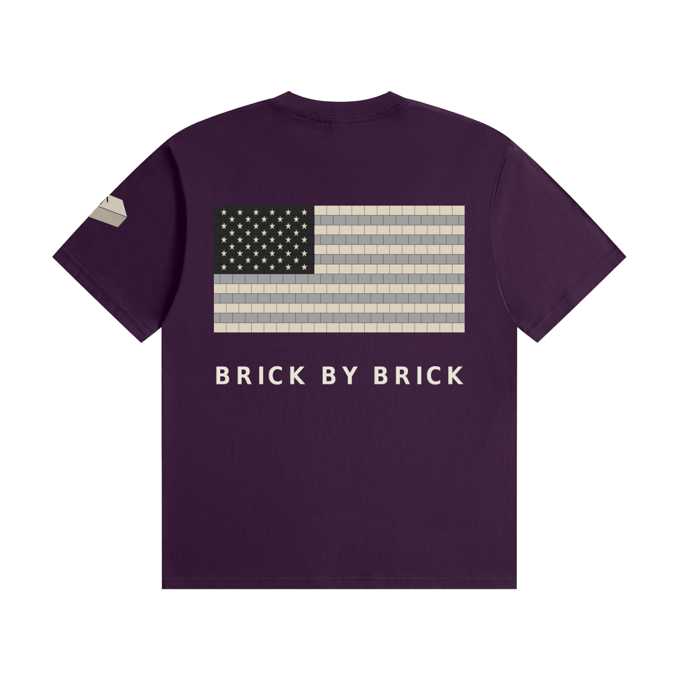 BRICKED Brick by Brick Flag Tee