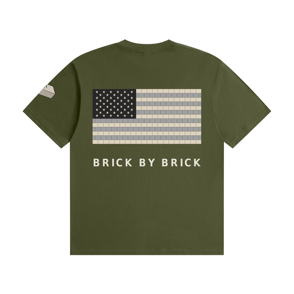 BRICKED Brick by Brick Flag Tee